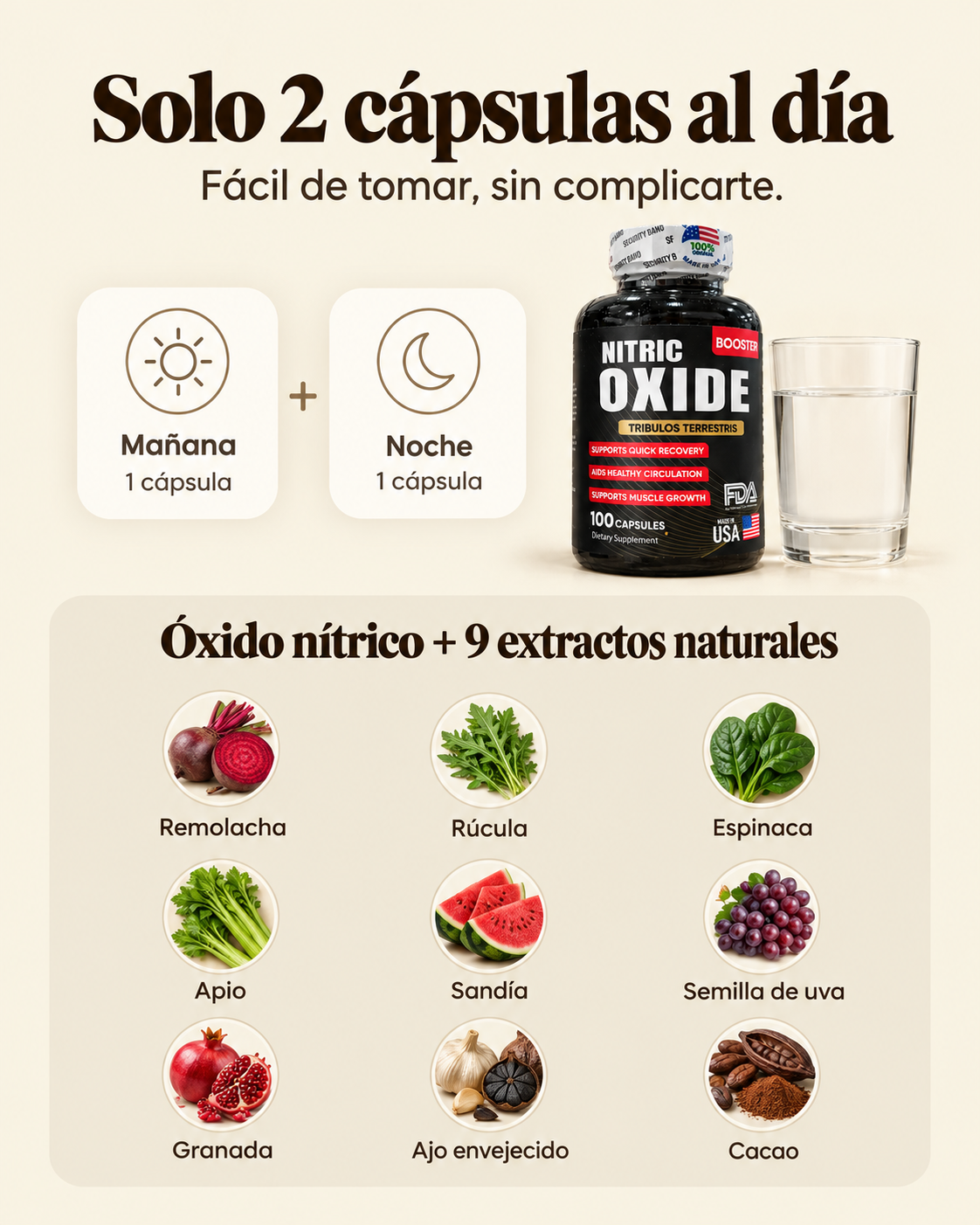 OXIDO NITRICO X100 CAPSULAS